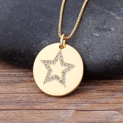 Nidin Luxury Fashion Cubic Zirconia Heart Pendant Women Gold Plated High Quality Chain Necklace Sparking Jewelry Party Gift