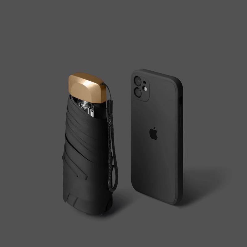 Mother's Day Gift Flat Umbrella Pocket Umbrella Binding Sun Protection Ultra-Light Handheld UV Anti-Ultraviolet Sun Umbrella High Quality