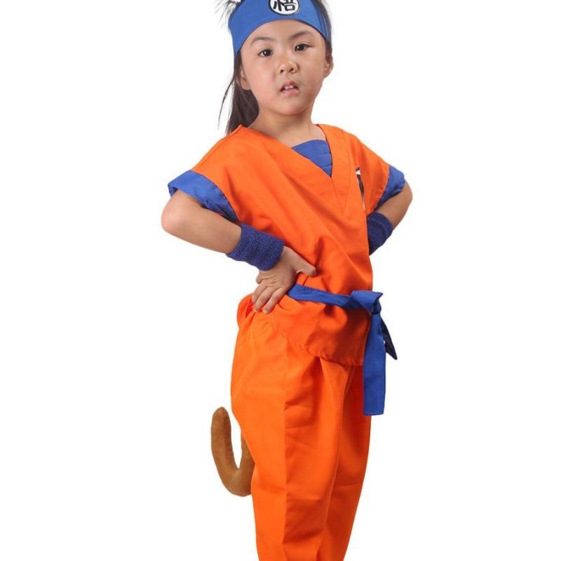 Dragon Ball Children's Sun Wukong Costume Animation Turtle Pai Qigong Super Saiyan Wig Performance Costume
