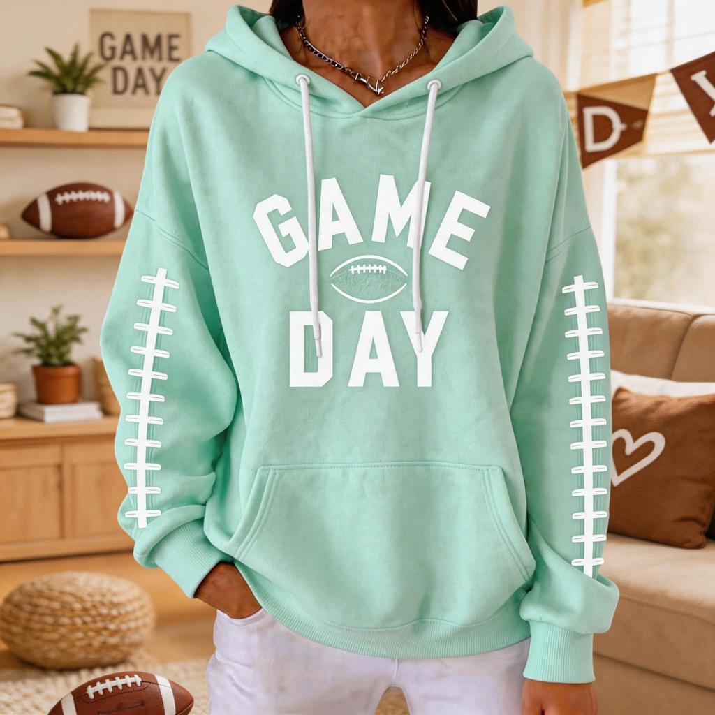 Women's Long Sleeve Hooded Sweatshirt Casual Top for Everyday Wear