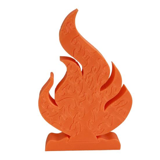 1 Set Flame Puzzle Red Flame Jigsaw Puzzle Educational Toy Desktop Decoration Ornament Puzzle Enthusiasts Gift