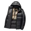 Men's and Women's Black Gold Thickened Down Jacket - Short Style for Autumn and Winter