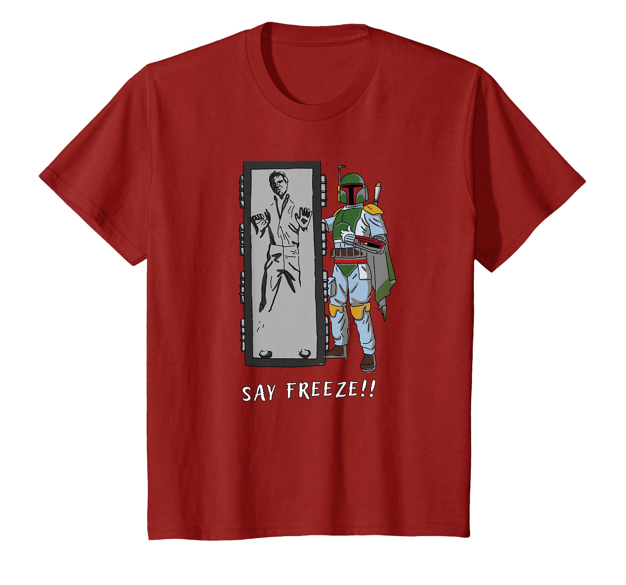 Star Wars Boba Fett Han Solo Carbonite “Say Freeze” T-Shirt