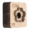 Leather Cutting Die with Wood Base Flower Shape Punching Mold for Keyring Making Crafting Projects
