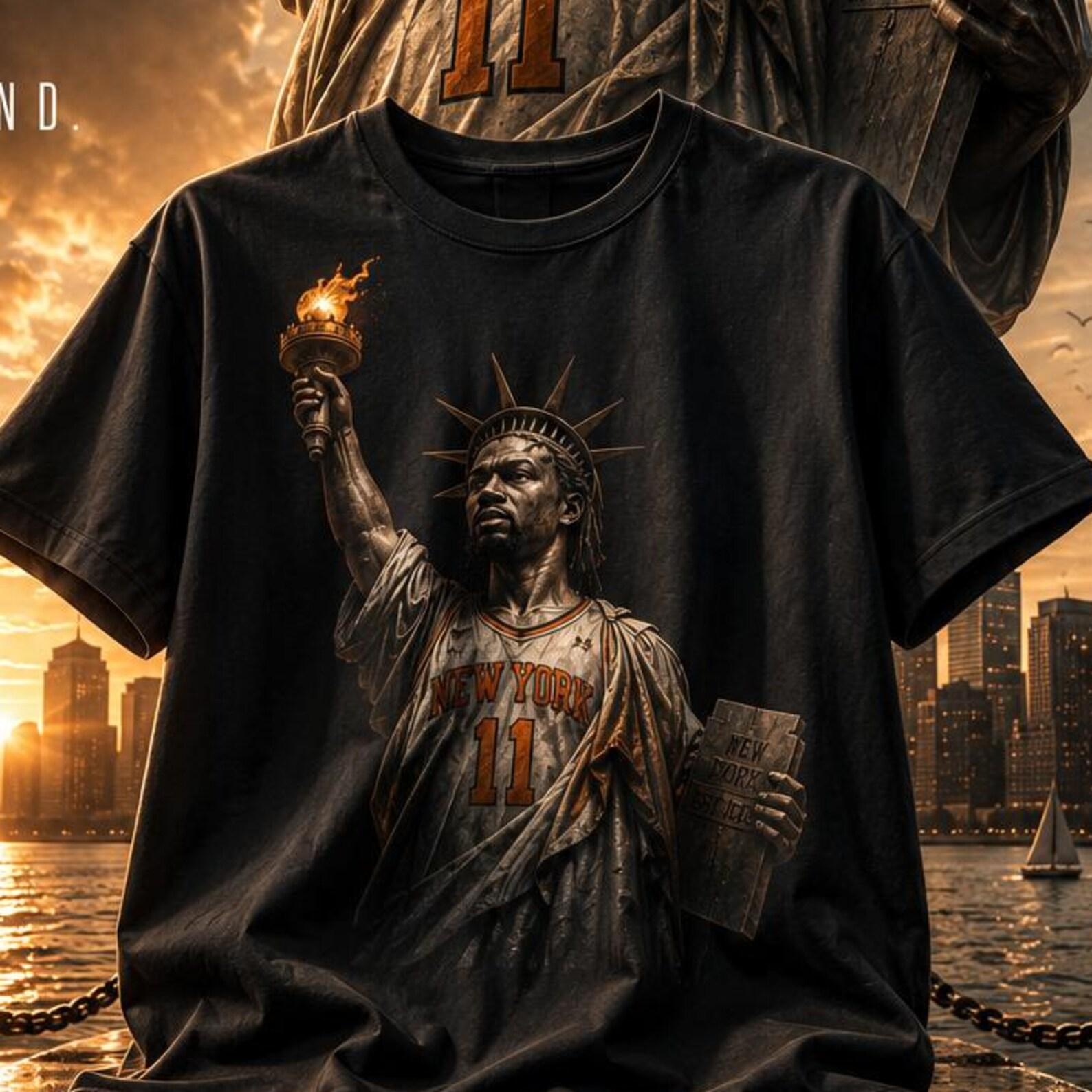 Basketball Graphic T-Shirt, New York Basketball Tee, Streetwear Basketball Shirt, Statue of Liberty Basketball, Gift for Basketball Lovers 3XL