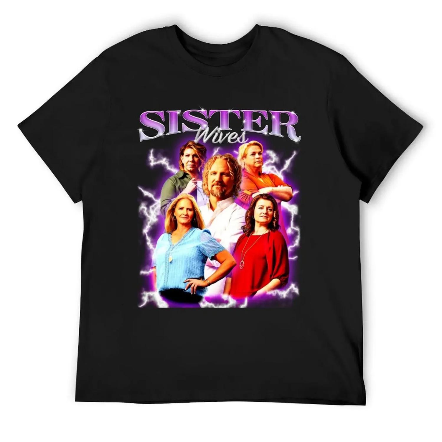 

Sister Wives Bootleg Design (Purple) T-Shirt tees customs design your own Aesthetic clothing mens white t shirts XXXXXL чорний