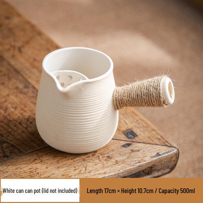 ZISIZ Large Capacity Ceramic Tea Pot with Wooden Lid