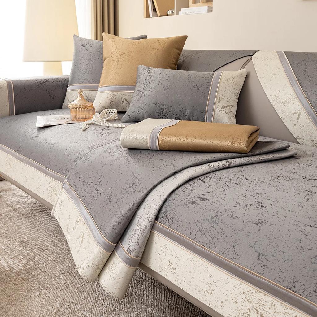 Nuovo Copridivano Jacquard Patchwork Tipo L Copridivano Angolare Ciniglia Copridivano Soggiorno Universale per Tutte le Stagioni Tappetino per Divano