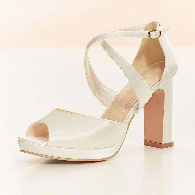 

Женские сандалии на толстом каблуке женские ремешки для通勤 леди новые туфли-лодочки с открытым носком модные водонепроницаемые на платформе обычные женские туфли 43 43 слоновая кость