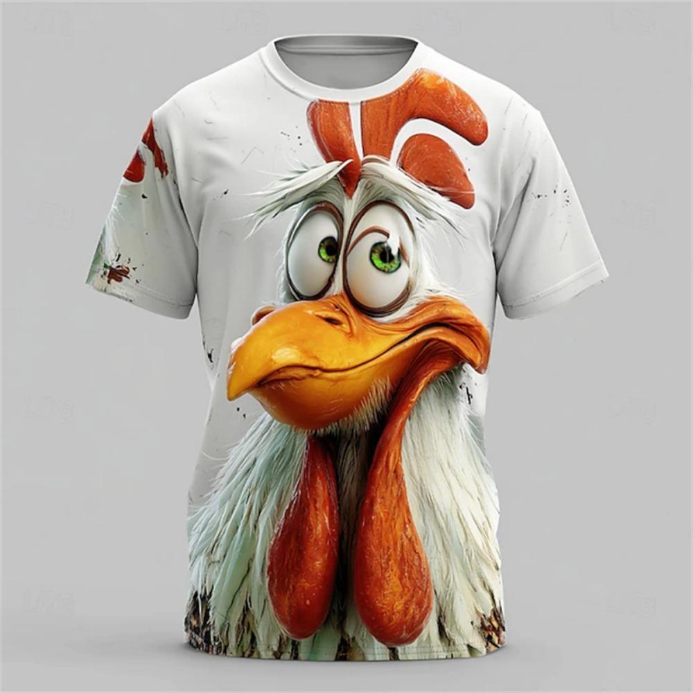 Camiseta Estampada 3D Animal Gorila Macaco Manga Curta Oversized Top Camiseta Feminina