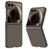 Für Motorola Razr 70 / Razr 70 Ultra Hülle Luxus Fasertextur PU-Leder + Kunststoff Harter Schutz Handyhülle Capa