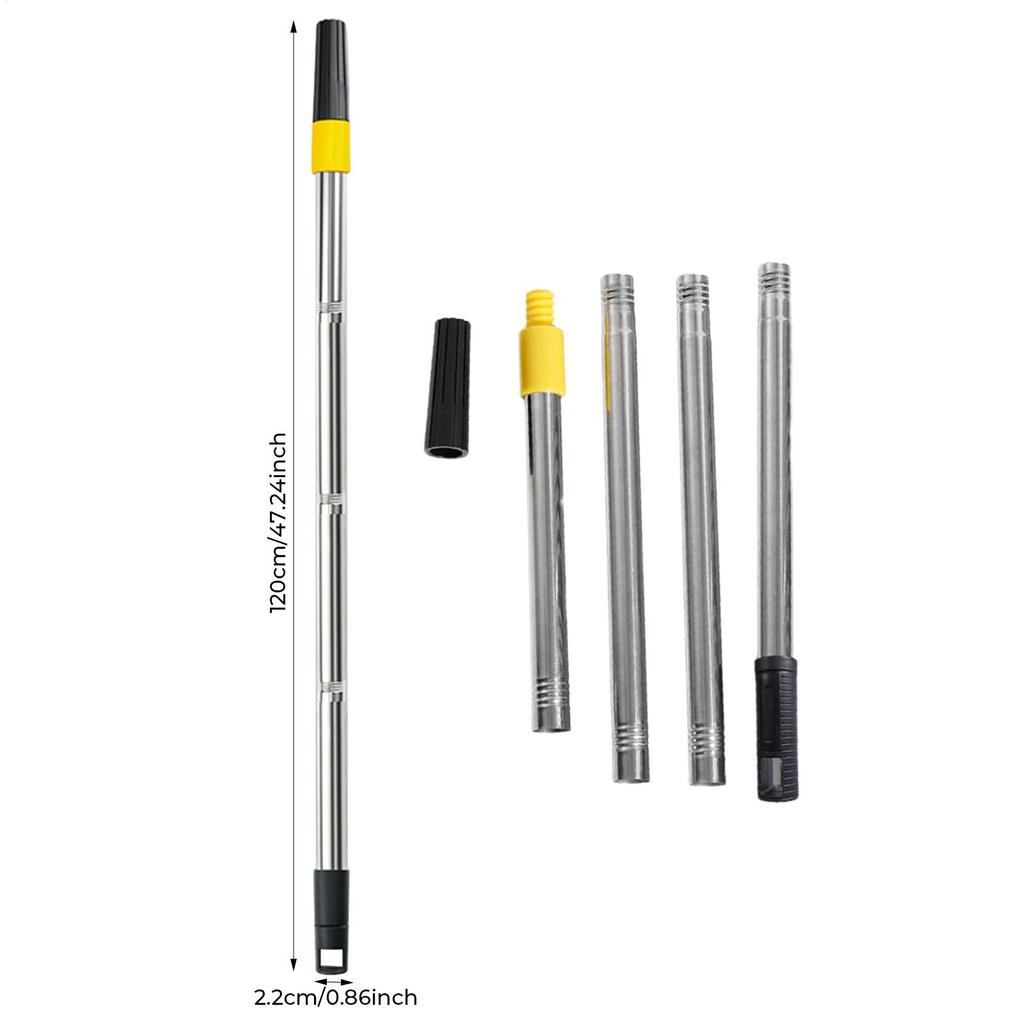 Verlängerungsstange Teleskopisch Ausziehbarer Farbrollergriff Rutschfeste Edelstahlstange Mit Hoher Belastbarkeit Zum Streichen