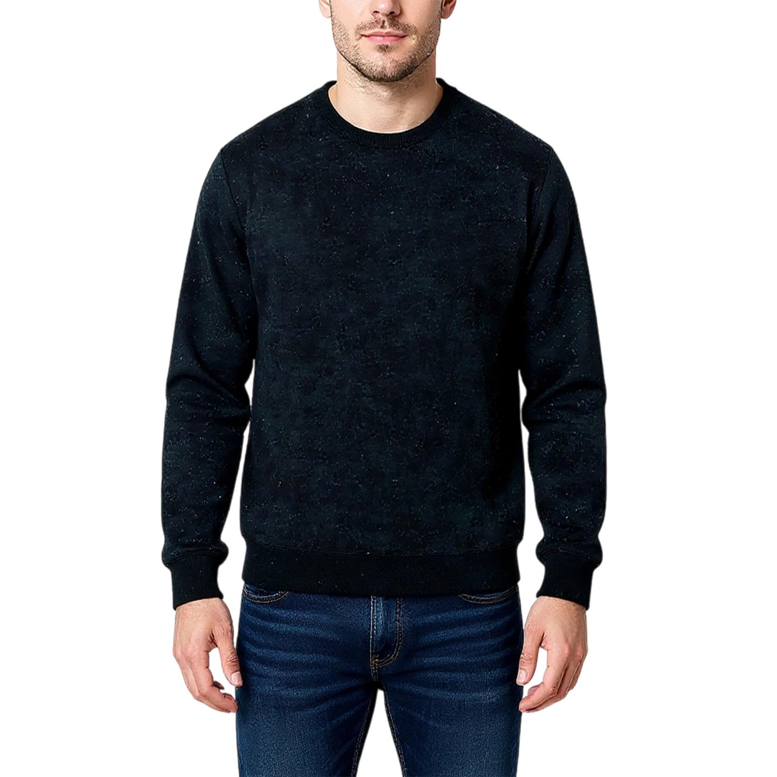 

Men s Trend Loose Round Neck Hoodie Long Sleeves Leisure XL чёрный