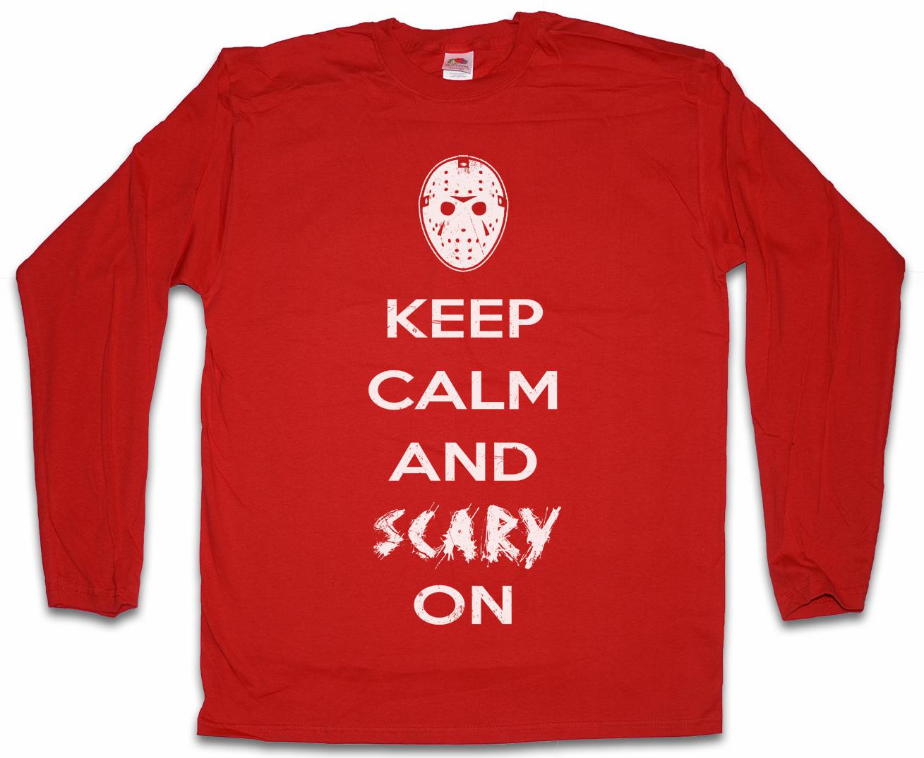 KEEP CALM AND SCARY ON TSHIRT Friday The Nighmare Horro Jason 13th Kane 13. XL