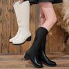 Autumn Winter Elegant Women PU Warm Comfortable Non-slip Mid-calf Boots Plus Size Shoes for Women 35-43 Women Footwear