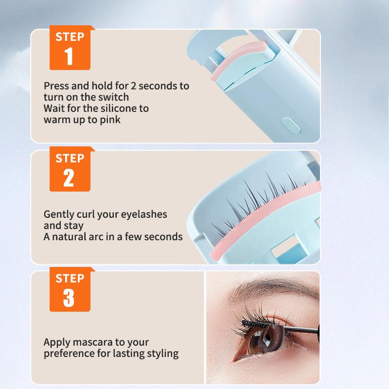 Electric Eyelash Curler Electric Perm Eyelash Holder Electric Charging Heating And Long-Lasting Shaping Eyelash Assistant