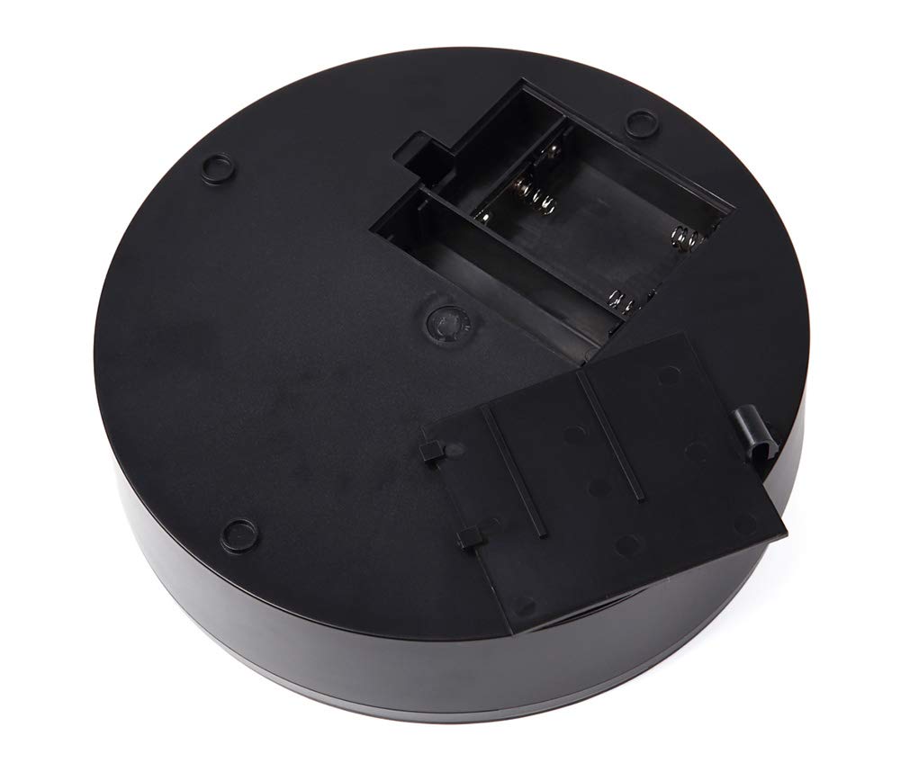 R-STYLE 4kg Weight Capacity, 20cm Diameter, 360-Degree Mirror Turntable, Electric Turntable with Battery and USB Power Supply, Low Power Consumption,