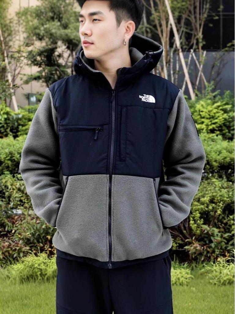 Barevná bunda s kapucí z jehněčí vlny – Sportovní fleecová streetová móda