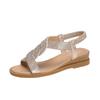 Fashion 2025 Summer Women's Sandals Women Fashion Casual Roman Shoes New Designer Platform Sandal Female Solid Color Crystal Sandalias