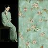 Chinese Style Floral Tencel Linen Fabric Lightweight Printed Cloth for Hanfu Cheongsam Dress Anti Mosquito Pants Garment Mater