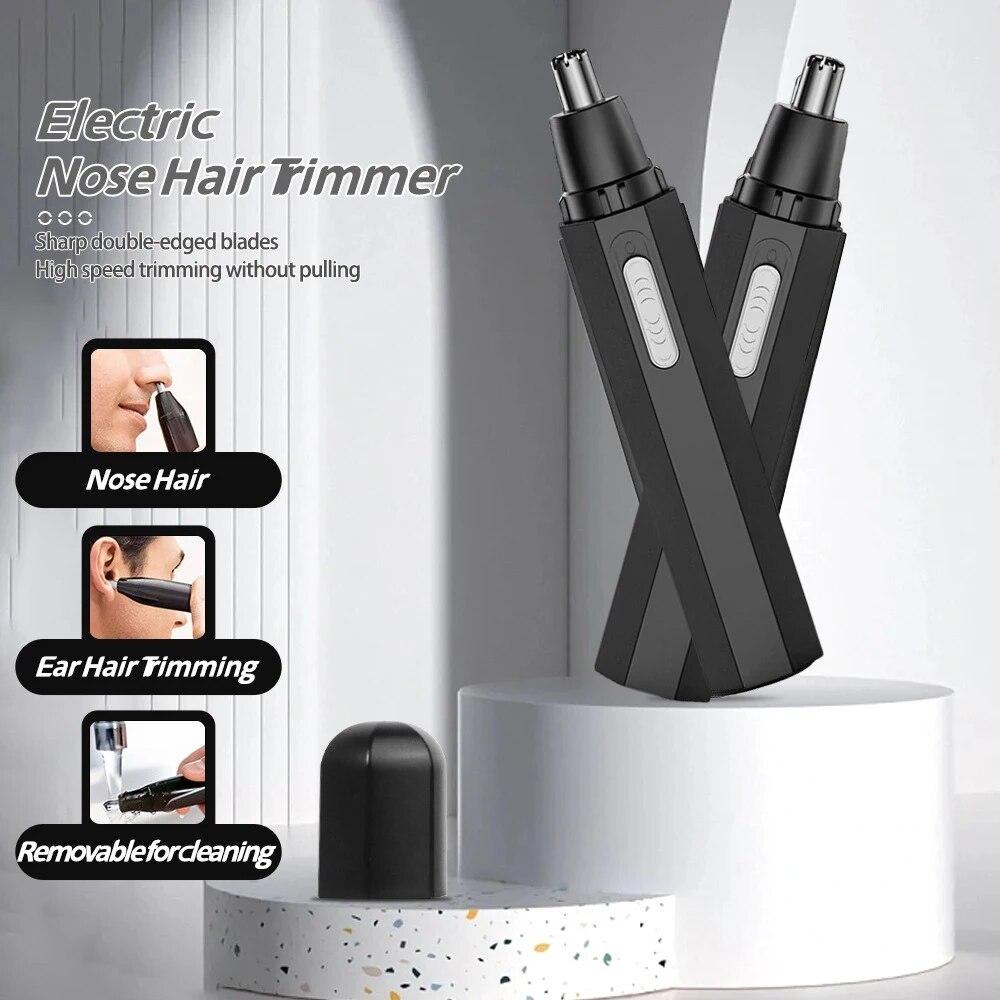Electric Nose Hair Trimmer Implement Black Shaver Clipper Men Women Neck Eyebrow Trimmer Shaver Man Clean Trimer Razor Remover