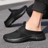 Neue Atmungsaktive Halbslipper Modetrend Ein Fuß Kick Faule Leute Lässige Fliegende Herrenschuhe