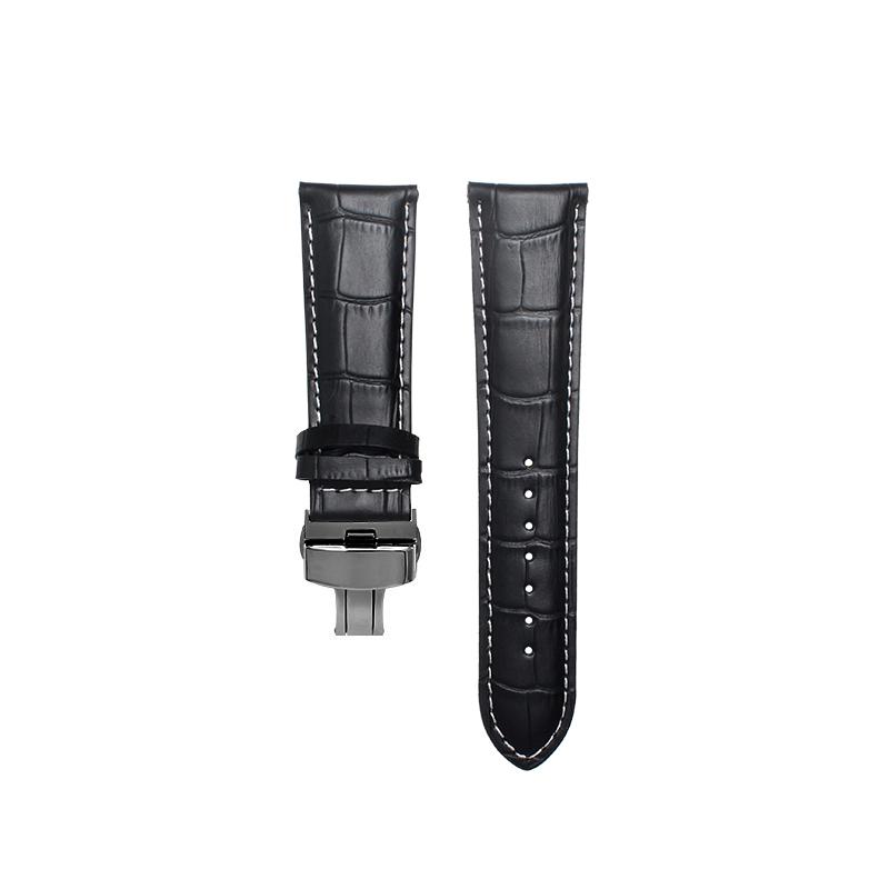 Curea de ceas din piele naturală 21mm 22mm 23mm 24mm curea de ceas Închidere brățară din piele bărbătească generală ceas curea de aligator cereale