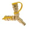 3/8inch Natural Gas Y Splitter Low Pressure Propane Gas Quick Connect/Disconnect Separator Adapter Easy To Install