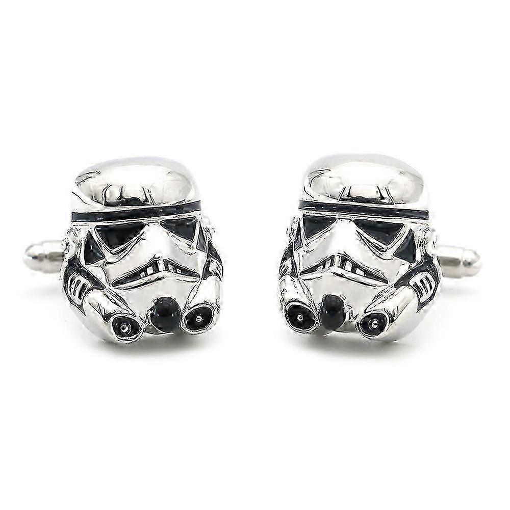 Star Wars Stormtrooper Men's Novelty Silver Zinc Alloy Cufflinks- New Arrival