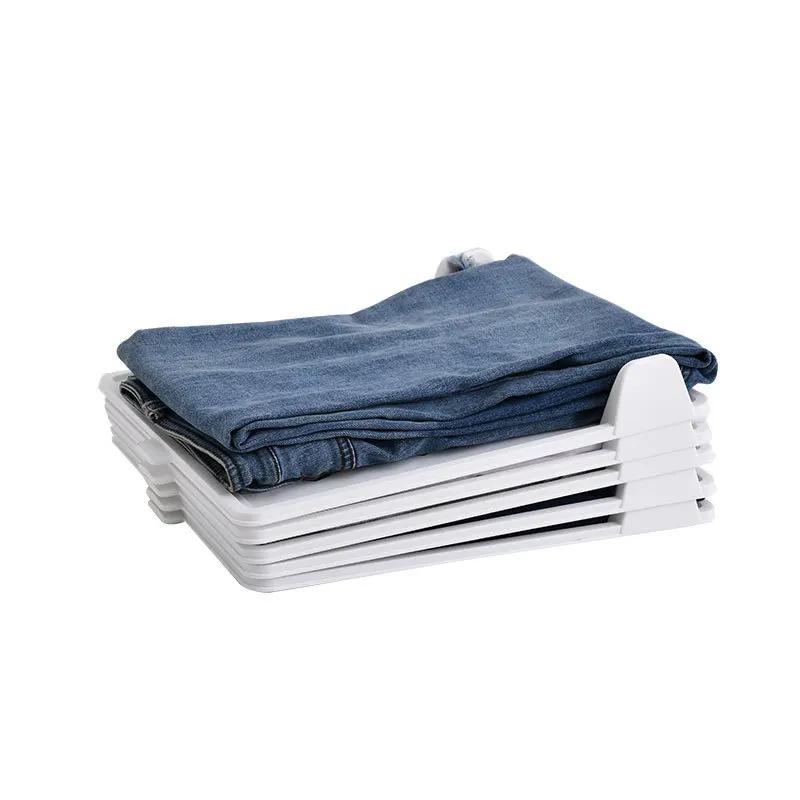 Layered Folding Clothes Storage Board Pants T-Shirt Organizer Rack for Home Wardrobe Short Sleeve Classification Stacking Board