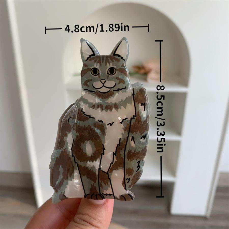 Cute Acetic Acid Cat Hair Claw For Women Cartoon Korean Style Kitten Claw Clip Hair Accessories Headdress Animal Shark Clip