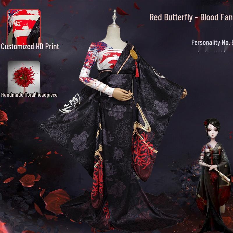 Identity V Red Butterfly Fishtail Cosplay Costume for Women