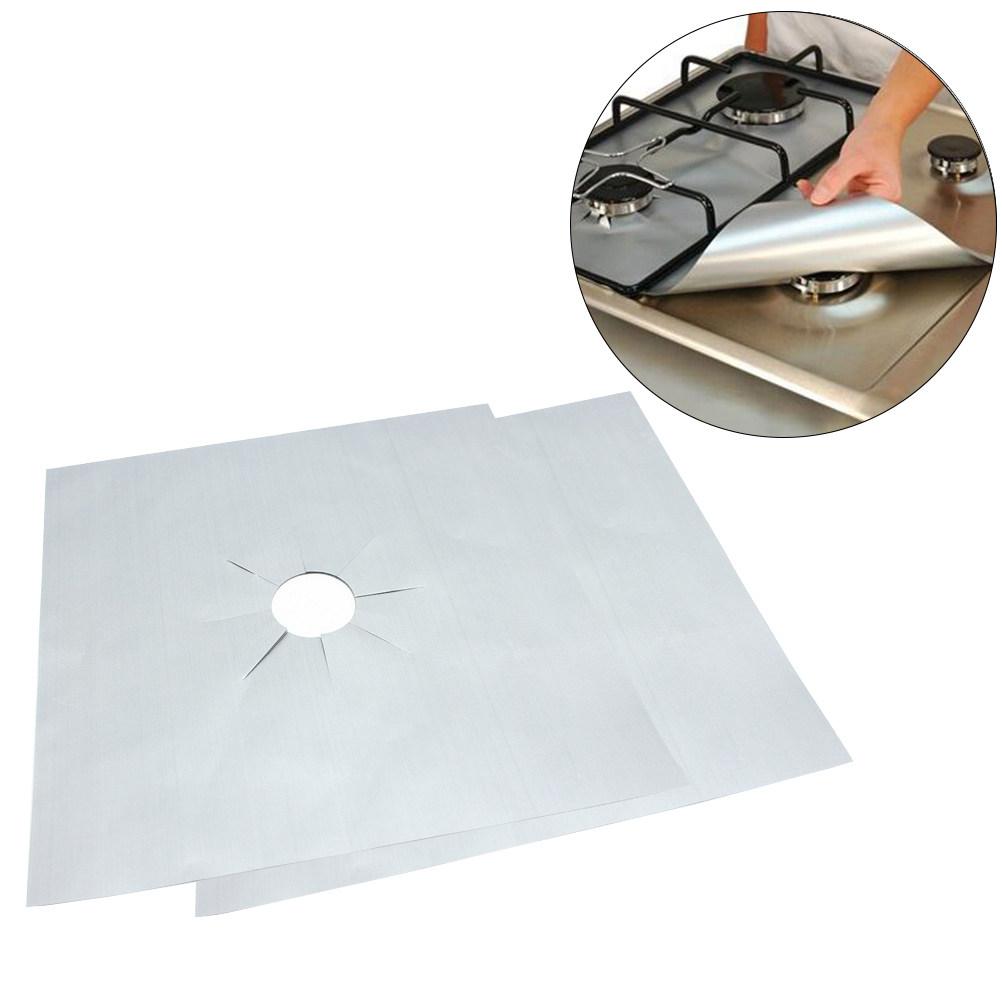 2Pcs Universal Gas Hob Protector Sheets Heavy Duty Oven Liners Non-Stick Cooker Protection Pads Gas Hob Liner Oven Liner