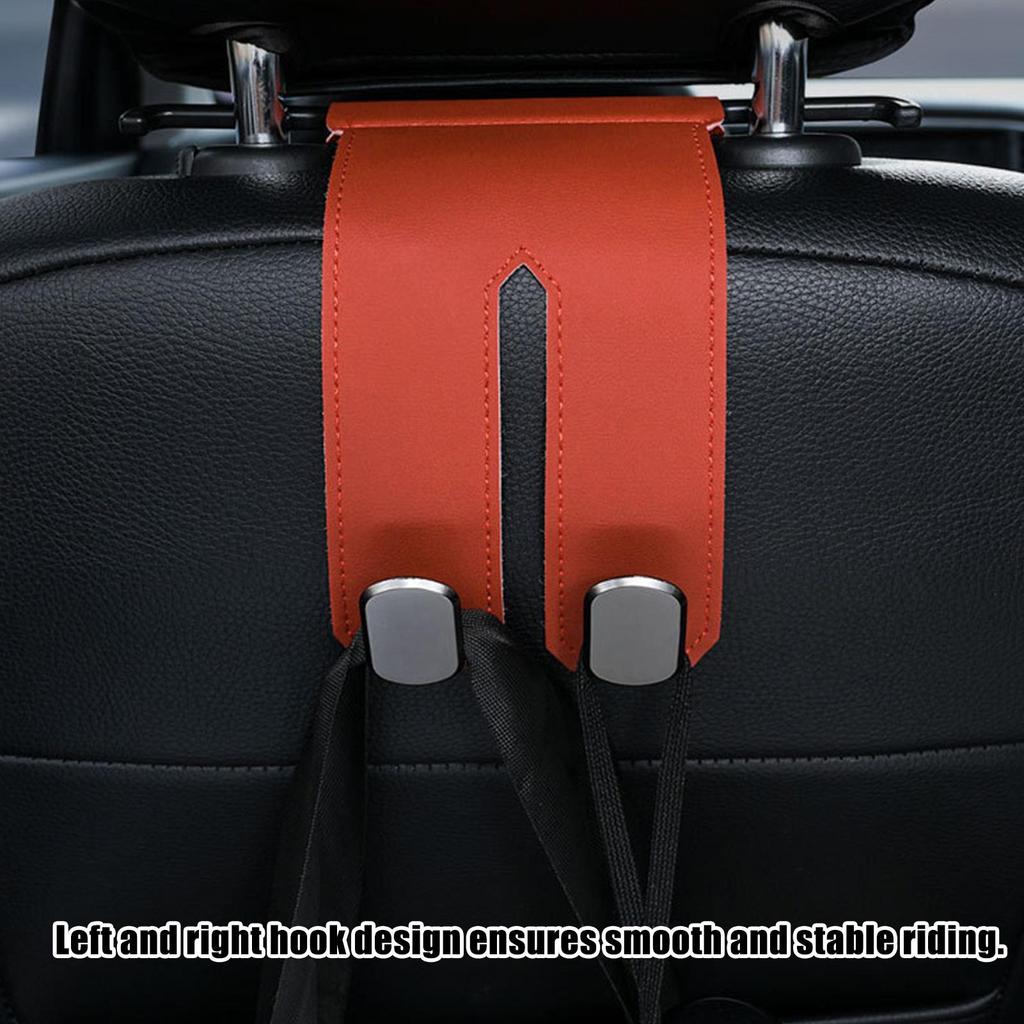 Car Seat Headrest Hooks Metal Double-Head Phone Holder Car Seat Storage Hooks Purse Hanger for Automotive Interior Truck Sedan