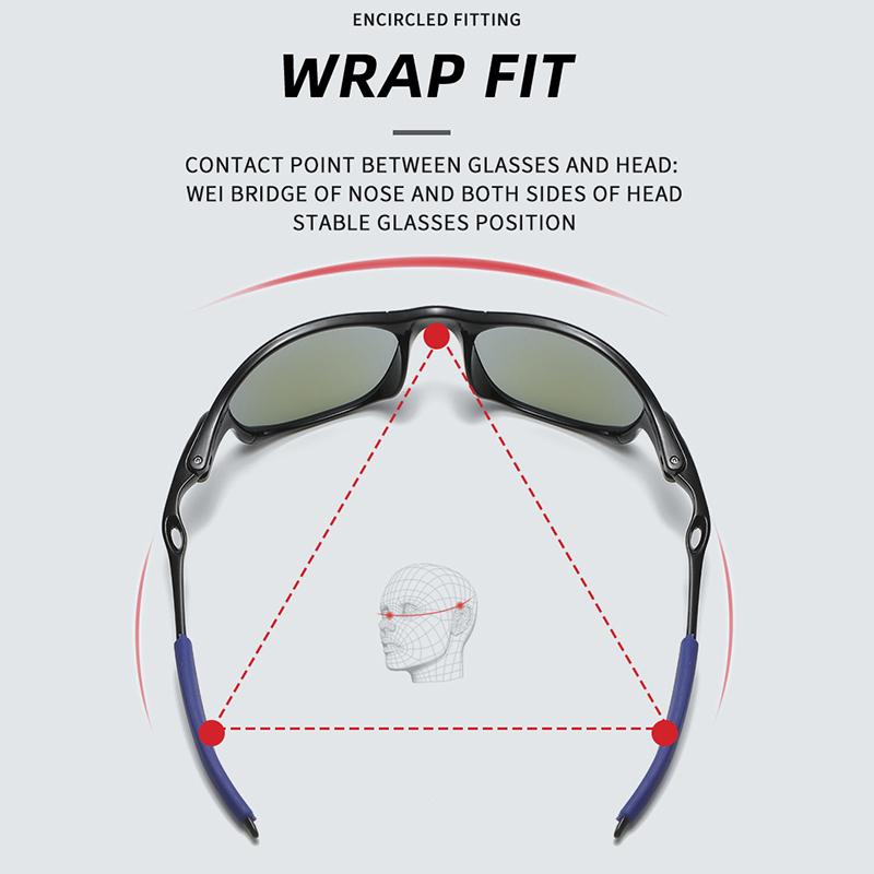 Colorful Sport Sunglasses Sun Glasses Goggles Uv400 Windproof Sunglasses For Men Women Retro De Sol Masculino