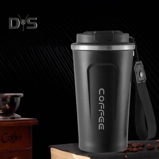510ML Travel Coffee Mug Spill Proof with Seal Lid Insulated Eco-friendly Easy One-handed Drinking Stainless Steel Cup