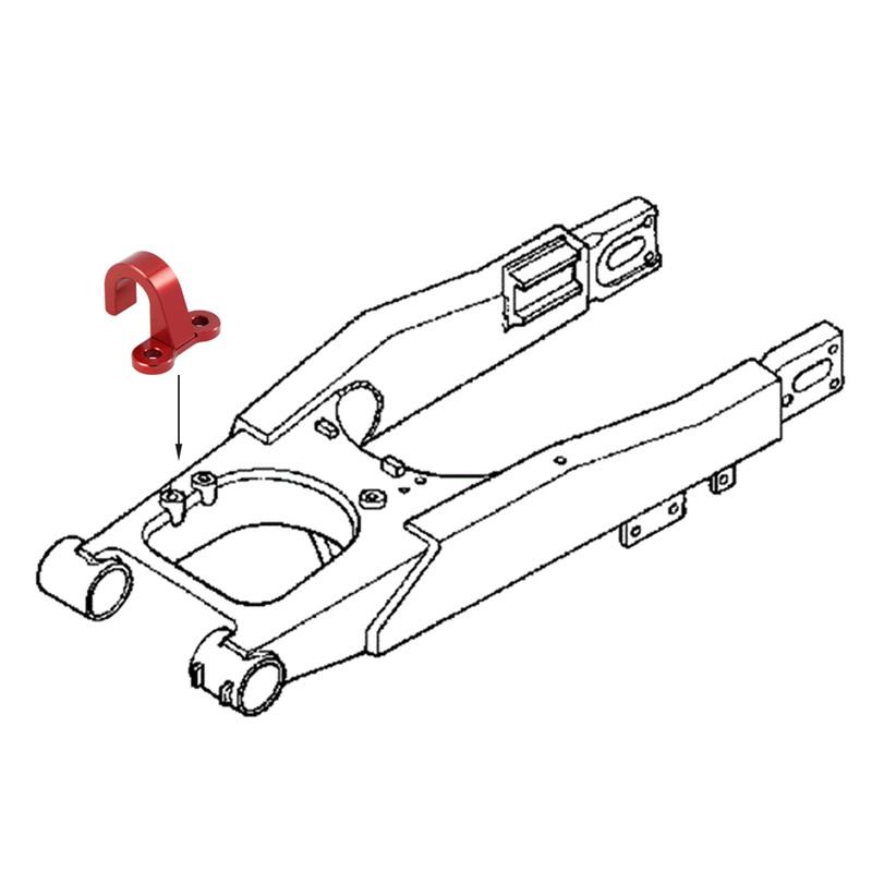 NICECNC For Honda XR 650R 2000-2007 Motorcycle Rear Brake Line Hose Clamp Holder For Honda CR 125R CR 250R CR 500R 1987-2001