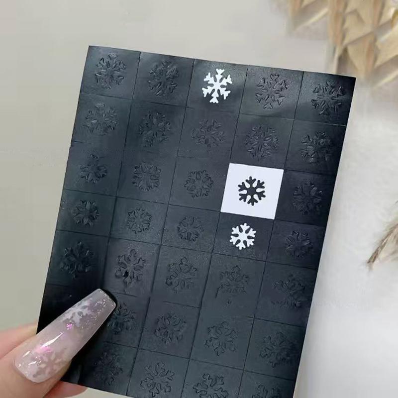 

2 листа трафаретов для аэрографа для ногтей, снежинки, полые многоразовые шаблоны для татуировки ногтей, салон маникюра