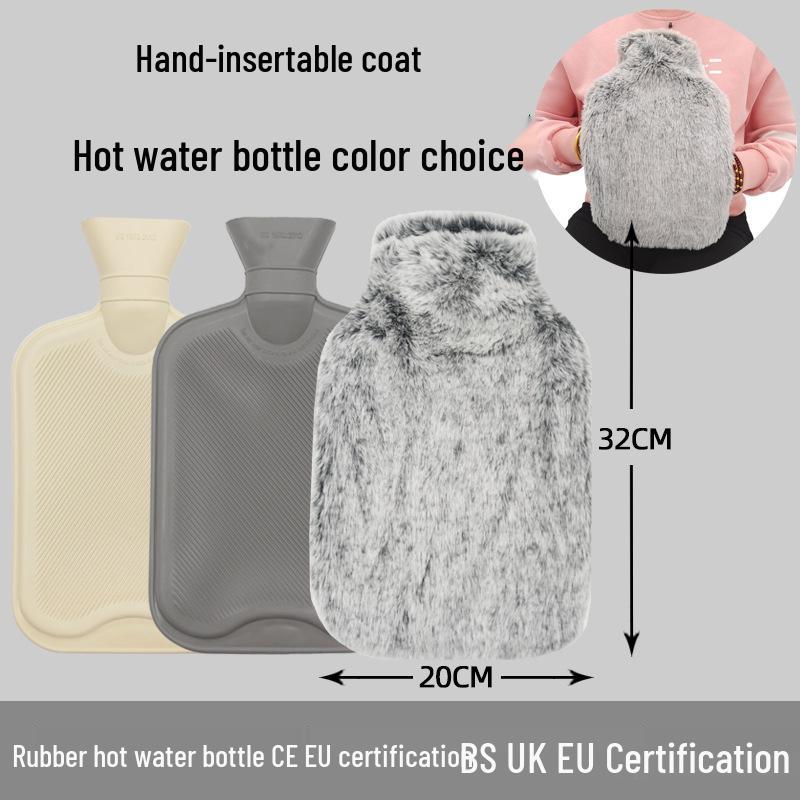 Explosion-Proof Hot Water Bottle: Rubber Design for Stomach and Feet, Long-Lasting Warmth