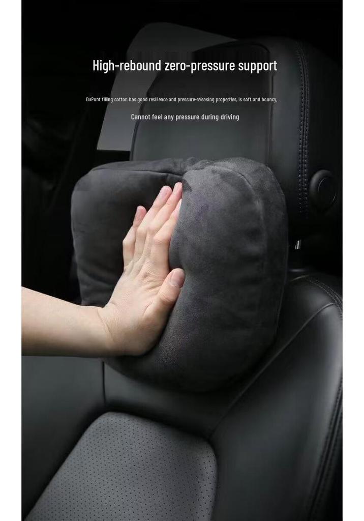 Suede Lumbar Support Pillow for Maybach - Original Neck and Headrest Cushion