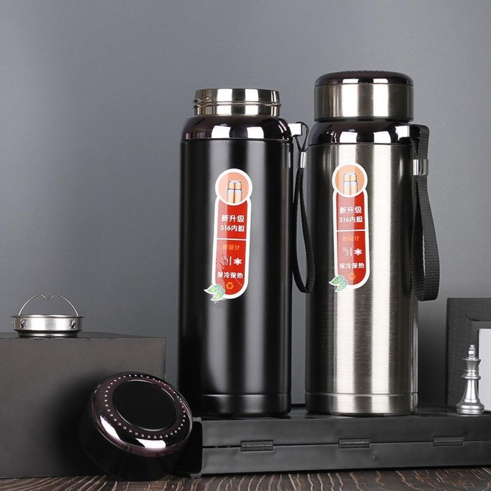 High Capacity Vacuum Flask Portable Business Tea Mugs Durable Stainless Steel Insulated Cup