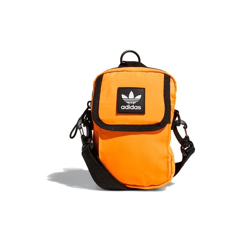 Adidas Originals Nylon Fabric Crossbody Bag Regular Unisex Bright Orange One Size