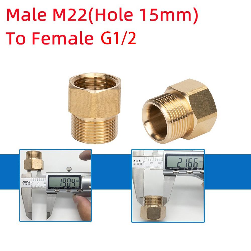 1 Pezzo 3/8" 1/4" M14 M18 M22 Filetto Connettore Tubo Giunti di Transizione per Idropulitrice Torcia