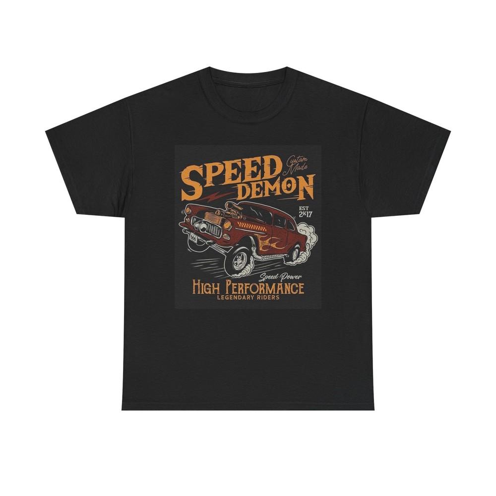 Speed Demon Graphic T Shirt Vintage Unisex Heavy Cotton Tee Unisex T-Shirt M