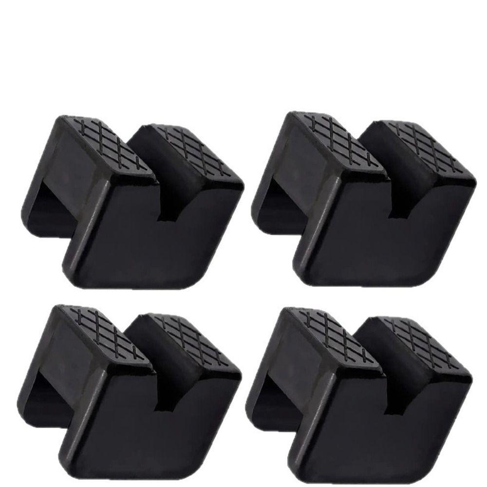 Black Rubber Jack Rubber Pad Durable Wear Resistant Anti Slip Slotted Adapter  Axle Stand Use