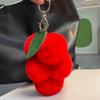 Real Rex Rabbit Hair Small Grape Bag Pendant Ins Internet Celebrity Cute Pom-pom Car Keychain Pendant Accessories Female