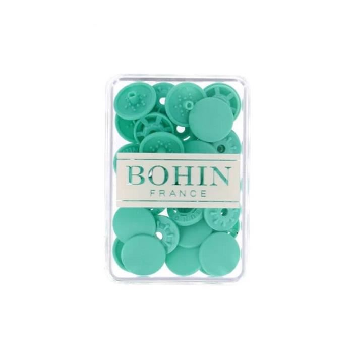 Bouton pression - BOHIN - 13mm - Couleur: Vert - Plastique - Magique