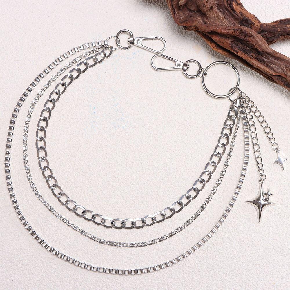 Punk Metal Pant Chain Multi-layer Street Waist Chain Vintage Pants Waist Belt  Gift
