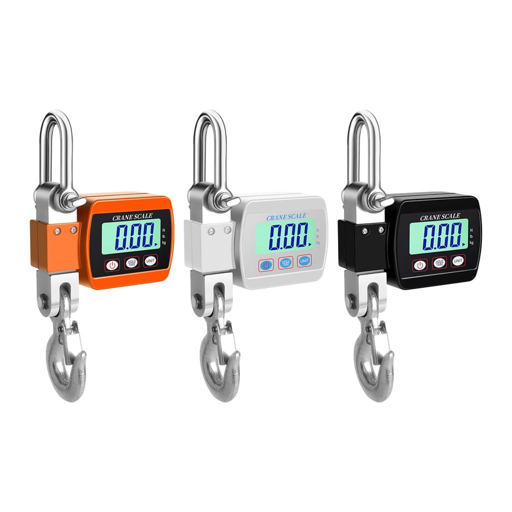 Electronic Hanging Crane Scale 0.05-500kg 3 Units Switchable Livestock Scale Portable LCD Screen for Construction Heavy Duty