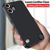 Funda for Nothing CMF Phone 2 Pro Case Luxury Fiber Texture PU-Leather Protection Capa Shockproof Cover